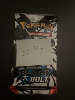Heavy! 22.75g Pokemon TCG SV 10.5 Black Bolt Booster Pack Sealed! - Image 3