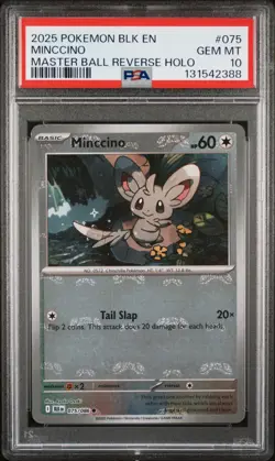 PSA 10 SEQUENTIAL MINCCINO 075 CINCCINO 076 MASTER BALL BLACK BOLT POKEMON 😍 - Image 2