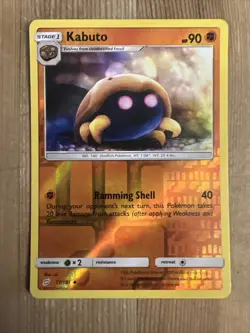 Pokemon TCG Kabuto Sun & Moon - Team Up 77/181 Reverse Holo Uncommon NM - Image 1