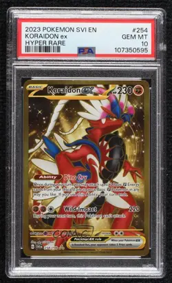 Hyper Rare - Koraidon ex Pokemon Scarlet & Violet Base Set SV1 PSA 10 GEM MT - Image 1