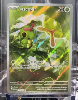 Pokemon Caterpie Illustration Rare Full Art Holo 172/165 Scarlet & Violet 151 E… - Image 1