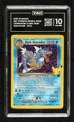 Dark Gyarados (Team Rocket) Holo Pokemon Celebrations Classic Collection TAG 10 - Image 1