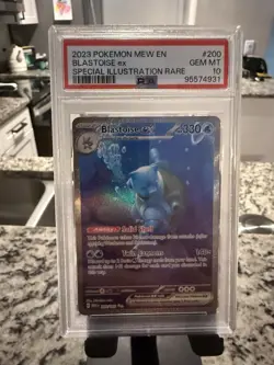 Pokemon TCG Blastoise EX Special Illustration Rare Scarlet & Violet 151 PSA 10 - Image 1