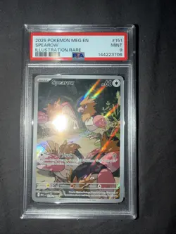 2025 POKEMON MEG EN-MEGA EVOLUTION ILLUSTRATION RARE #151 SPEAROW PSA 9 - Image 1