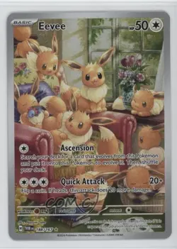 Eevee Illustration Rare Pokemon Scarlet & Violet: Twilight Masquerade TWM #188 - Image 1