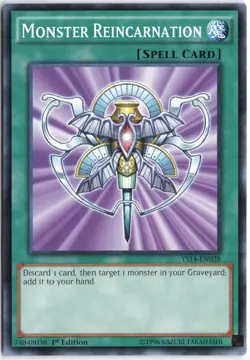 Yugioh - Monster Reincarnation YS14-EN028 1st Edition - Super Starter: Space-Tim - Image 1