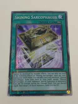 Yugioh Shining Sarcophagus x 3 - 1st Edition Starlight Rare NM - Free Holo - A - Image 2