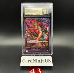 CGC PRISTINE 10 Zoro ST21-015 Flagship Battle 2025 Top 8 Prize Promo ONE PIECE - Image 1