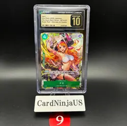 CGC PRISTINE 10 Nami Alt Art OP14-031 SR The Azure Sea's Seven ONE PIECE Card 9 - Image 1