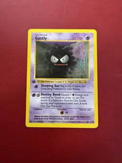 Gastly 50/102 Shadowless 1st Edition Base Set Pokemon Card LP - Image 1