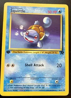1st Edition Squirtle - Vintage 68/82 Team Rocket Pokemon Card - Image 1