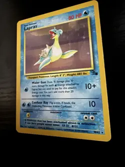 Pokemon TCG Lapras Fossil Holo Unlimited Rare Card 10/62 MP - Image 5