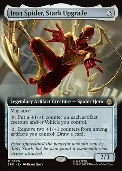 Iron Spider, Stark Upgrade (Extended Art) 0279 (R) MTG Marvel's Spider-Man (SPM) - Image 1