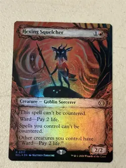 mtg showcase foil Hexing Squelcher, Lorwyn Eclipsed, unplayed - Image 1
