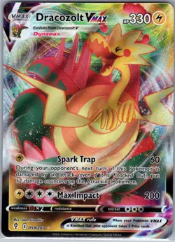 Dracozolt VMAX 059/203 SWSH07: Evolving Skies - Pokemon Card - NM - Image 1