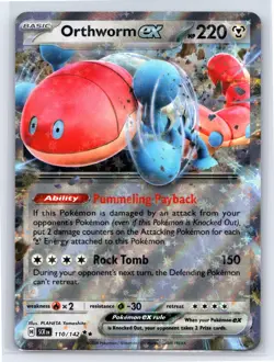 Orthworm ex 110/142 - Pokemon Stellar Crown - Double Rare Holo - NM - Image 1