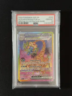 2024 POKEMON SSP EN-SURGING SPARKS #242 ALOLAN EXEGGUTOR EX PSA 10 - Image 1