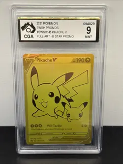 Pokemon TCG Celebrations Ultra Premium Collection Pikachu Promo SWSH 145 CGA 9 - Image 1