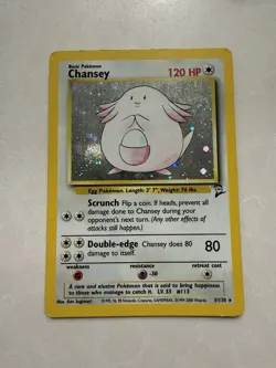 Pokemon Chansey #3/102 Base Set 2 Holo Rare Unlimited LP - Image 1