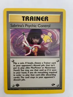 Sabrina’s Psychic Control (1st Edition) 121/132 Pokemon Gym Challenge NM - Image 1