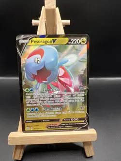 Pokemon Karte TCG Pescragon V 114/172 Strahlende Sterne Holo Rare NM Deutsch - Image 1
