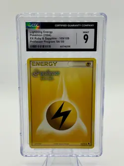2003 Pokemon EX Lightning Energy Professor Program '04-'05 #109/109 CGC 9 - Image 1
