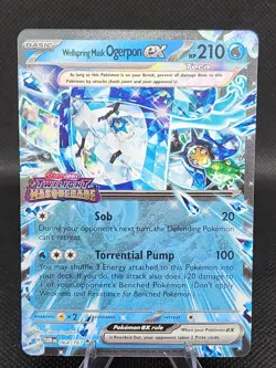 STAMPED Twilight Masquerade Wellspring Mask Ogerpon EX 64/167 Pokemon TWM - Image 1