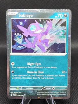 Pokemon TCG Sableye 136/193 - Near Mint Cosmos Holo Promo SWIRL - Image 1