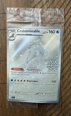 Pokemon SEALED Crabominable 149/142 Holiday Calendar Holofoil Promo!! - Image 1