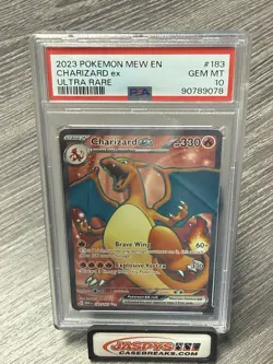 2023 Pokemon TCG Mew EN Ultra Rare #183 Charizard Ex PSA 10 GEM MINT - Image 1