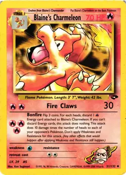 Pokemon TCG Blaine's Charmeleon Gym Challenge 31/132 Unlimited Uncommon DMG - Image 1