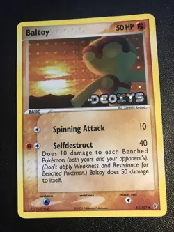 Baltoy 53/107 LP Holo Foil EX Deoxys Stamped Pokemon. Fast Shipping w/Tracking! - Image 1