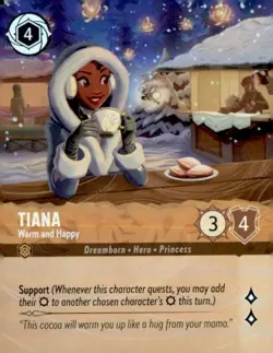 Disney Lorcana TCG Tiana Warm and Happy - Winterspell Epic - 205/204 - Image 1
