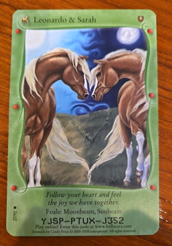 Bella Sara Leonardo & Sarah 27/92 Card from Baby Bella Series Common - Image 1