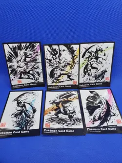 Sumi-e Retsuden vol. #1 FULL SET Individual Card Sleeves Pokemon Center Japan - Image 1
