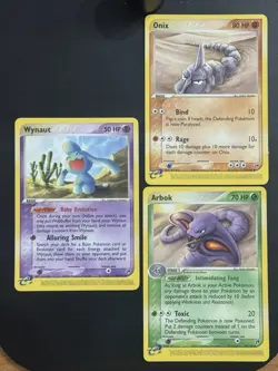 Arbok Onix Wynaut (3) Lot Sandstorm Pokemon Cards - Image 1