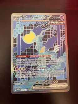 Pokemon Card Iron Crown EX 158/131 Sv: Prismatic Evolutions Holo Full Art - Image 1