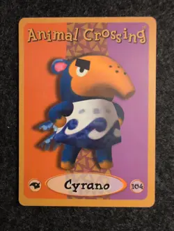 Nintendo Animal Crossing Cyrano e-Reader Game Card 104 Vintage 2002 - LP - Image 1