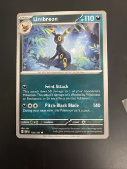 Umbreon 130/197 - Obsidian Flames - Non-holo Pokemon Card - Near Mint (NM) - Image 1