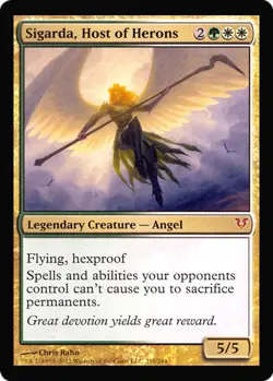 Moderate Play, English MTG Regular Sigarda, Host of Herons Oversized Helvault Pr - Image 1