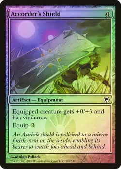 MTG FOIL Accorder's Shield - Scars of Mirrodin #136 - Image 1