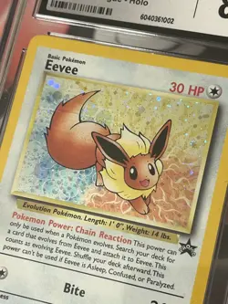 CGC 8 Eevee 2000 Black Star Promos 11 Pokemon League Pokemon Card - Image 2