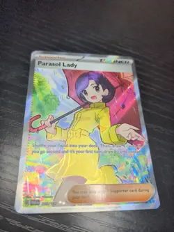 Parasol Lady 238/182 Paradox Rift Full Art Ultra Rare Holo Pokemon Card NM - Image 1