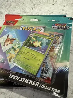 Pokemon TCG Prismatic Evolutions Sticker Tech Leafeon Lot Of 3 New - Image 3