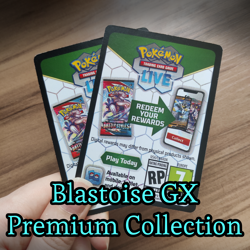 1x BLASTOISE GX Premium Collection - Pokemon TCG Online Code Card - Image 1