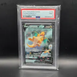 2021 POKEMON SWORD & SHIELD EVOLVING SKIES #192 DRAGONITE V 192/203 PSA 9 - Image 1