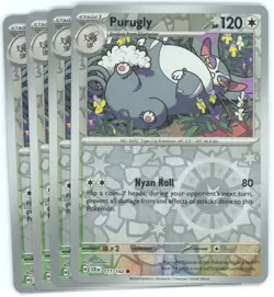 x4 Purugly Reverse Holo - (Common) 117/142 - Stellar Crown - Pokemon - Image 1