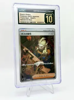 Boss's Orders 100/073 Sv1a Triplet Beat Pokemon Japanese CGC 10 PRISTINE Low Pop - Image 1