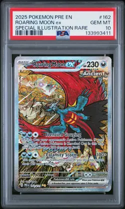 2025 POKEMON PRE EN-PRISMATIC EVOLUTIONS #162 ROARING MOON EX PSA 10 - Image 1