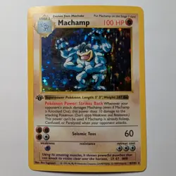 Pokemon Machamp (Base Set Shadowless) 008/102 Deck Exclusives Holo 1st Edition - Image 1